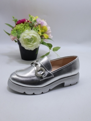 Mokasyny damskie na płaskim (36-41) 8716-1 SILVER