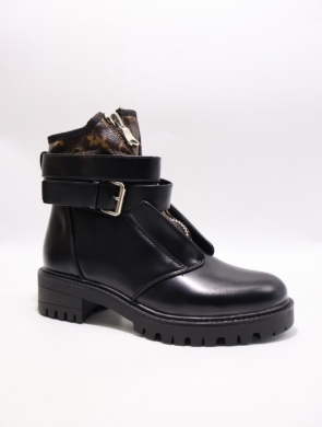 Botki damskie na płaskim (36-41) NC1053 BLACK