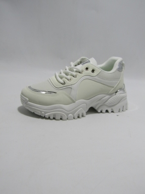 Buty sportowe damskie na płaskim (36-41) D232-3 WHITE