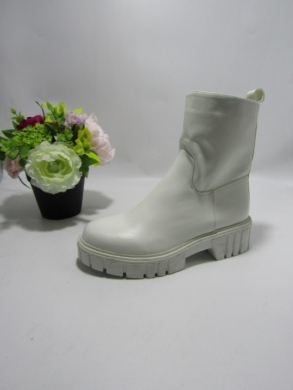 Botki damskie na płaskim (36-41) DE1126 WHITE