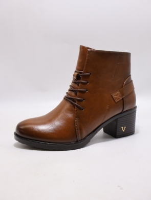 Botki damskie ocieplane na obcasie (36-41) YCC-69 CAMEL