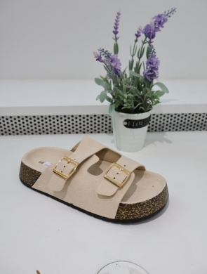 Klapki damskie na płaskim (36-41) 1157 BEIGE