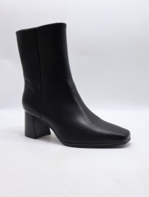 Botki damskie ocieplane na obcasie (36-41) 22-279 BLACK