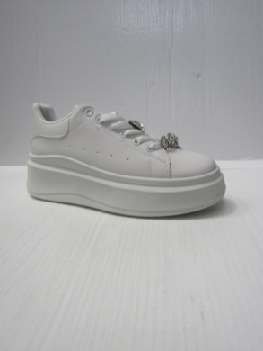 Buty sportowe damskie na płaskim (36-41) PC218 WHITE