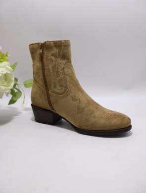 Botki damskie ocieplane na obcasie (36-41) CL-9156 KHAKI