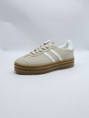 Buty sportowe damskie na płaskim (36-41) 24001 BEIGE
