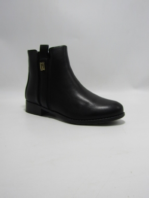 Botki damskie ocieplane na płaskim (36-41) H2178B PU/BLACK