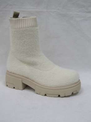 Kozaki damskie na płaskim (36-41) NS267 BEIGE