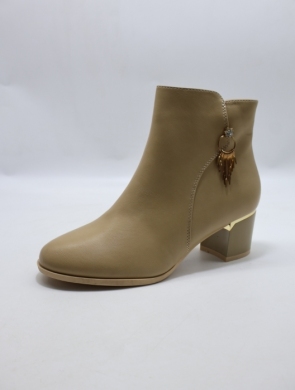 Botki damskie ocieplane na obcasie (36-41) DX2311 KHAKI