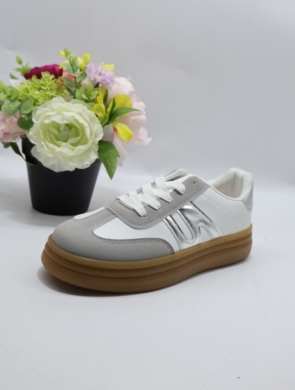Buty sportowe damskie na płaskim (36-41) LL1971 WHITE