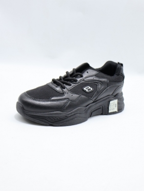Buty sportowe damskie na płaskim (36-42) E586-1 BLACK