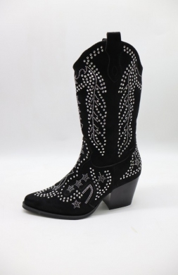 Kozaki damskie na obcasie (36-41) DF052 BLACK