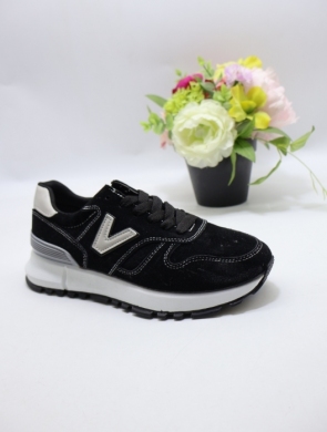 Buty sportowe damskie na płaskim (36-41) XHBD30 BLACK
