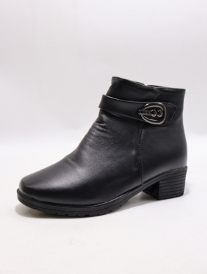 Botki damskie ocieplane na obcasie (36-42) FX23-18 BLACK