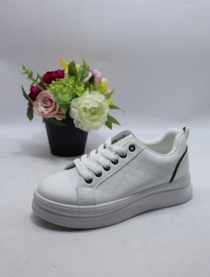 Buty sportowe damskie na płaskim (36-41) SJ2228-2 WH/BL