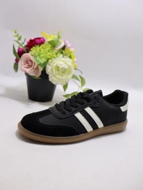 Buty sportowe damskie na płaskim (36-41) XBC-25602 BLACK