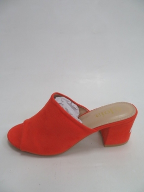 Klapki damskie na obcasie (36-41) F-38 ORANGE