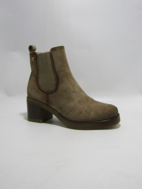 Botki damskie ocieplane na obcasie (36-41) SA3107-12 KHAKI
