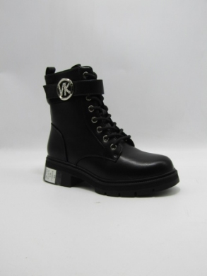 Botki damskie ocieplane na płaskim (36-41) SA3065-1 BLACK