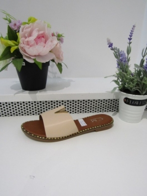 Klapki damskie na płaskim (36-41) 5130 NUDE