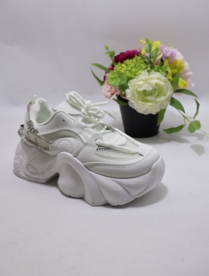 Buty sportowe damskie na płaskim (36-41) 5083 WHITE