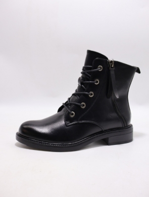 Botki damskie ocieplane na płaskim (36-41) YCC-75 BLACK