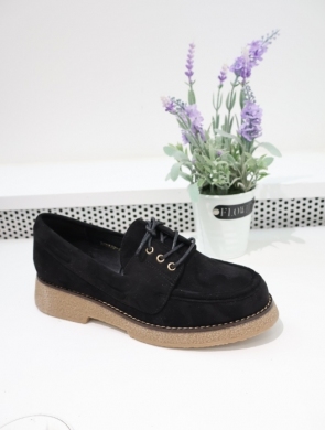 Półbuty damskie na płaskim (36-41) 5598-17 BLACK
