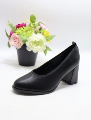 Czółenki damskie na obcasie (36-41) V-873 BLACK