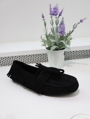 Mokasyny damskie na płaskim (36-41) H8-981 BLACK