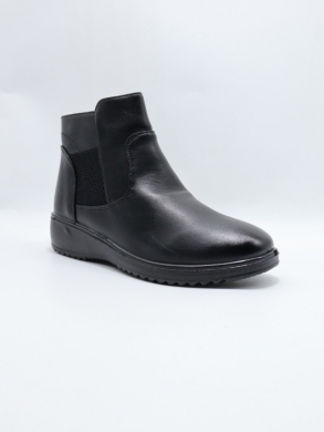 Botki damskie ocieplane na płaskim (36-42) 26305-1 BLACK