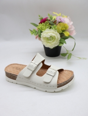 Klapki damskie na płaskim (36-41) Y34 WHITE