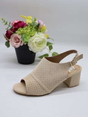 Sandały damskie na obcasie (36-41) A857-1 BEIGE