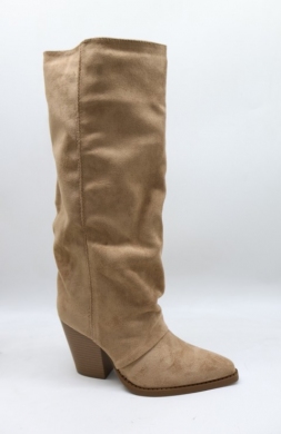 Kozaki damskie ocieplane na obcasie (36-41) 2961 TAUPE