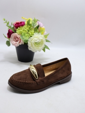 Mokasyny damskie na płaskim (36-41) H8-973 BROWN