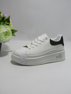 Buty sportowe damskie na płaskim (36-41) 8922 WH/BLACK