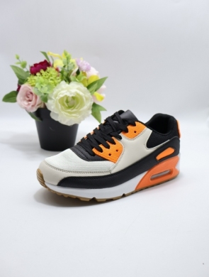 Buty sportowe damskie na płaskim (36-41) D800-BL BE/ORANGE