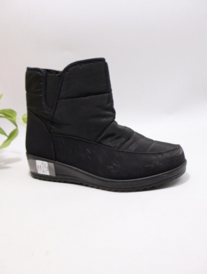 Botki damskie ocieplane na płaskim (36-41) W33-22 BLACK
