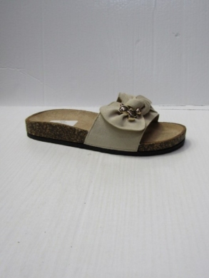 Klapki damskie na płaskim (36-41) 1897 BEIGE