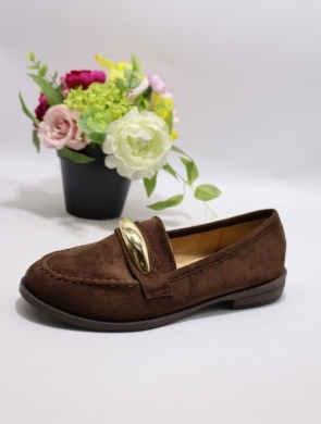 Mokasyny damskie na płaskim (36-41) H8-973 BROWN