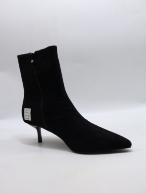 Botki damskie ocieplane na szpilce (36-41) 8-985 BLACK