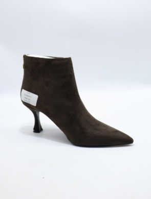 Botki damskie na szpilce (36-41) G22 BROWN