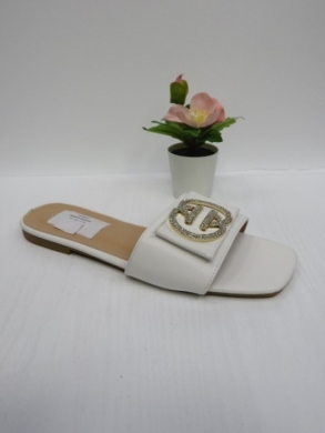 Klapki damskie na płaskim (36-41) YU210 WHITE