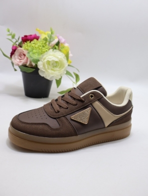Buty sportowe damskie na płaskim (36-41) BO-186 BROWN