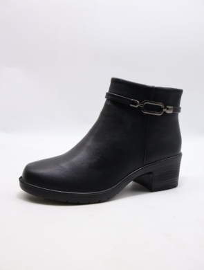 Botki damskie ocieplane na obcasie (36-42) 7115-1 BLACK