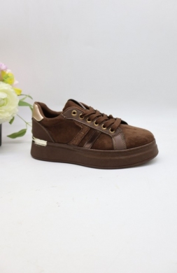 Buty sportowe damskie na płaskim (36-41) EV-556 BROWN