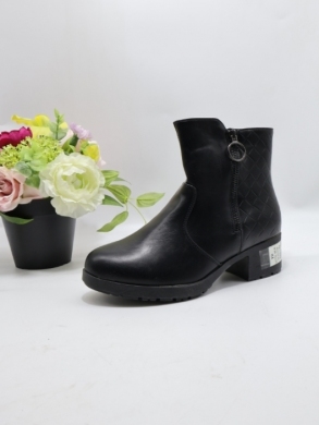 Botki damskie ocieplane na obcasie (36-41) 61735 BLACK
