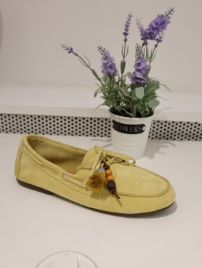 Mokasyny damskie na płaskim (36-41) QQ276 YELLOW
