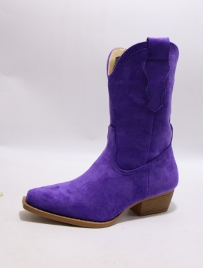 Botki damskie na obcasie (36-41) SU732 PURPLE