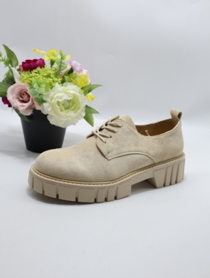 Półbuty damskie na płaskim (36-41) UK87 BEIGE