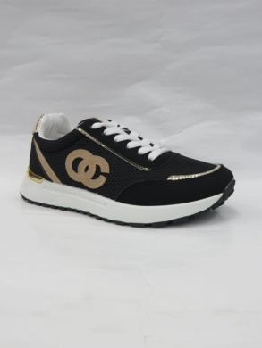 Buty sportowe damskie na płaskim (36-41) F-9 BLACK